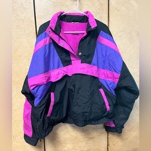 Vintage puma Black and Purple ski  Jacket medium